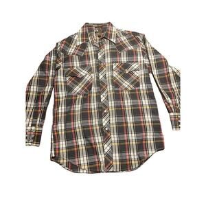 Outlaw Western Wear Plaid Shirt M